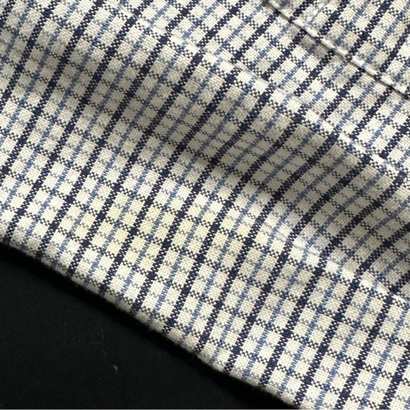 Boy’s L.L. Bean 100% Cotton Blue & White Plaid Button-up Shirt size M (10-12) - Picture 5 of 5